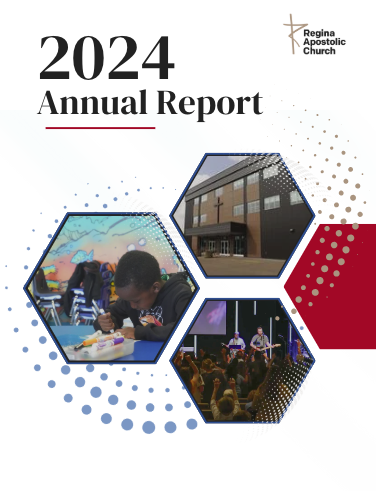 Annual+Report three men and laughing two women walking side by side